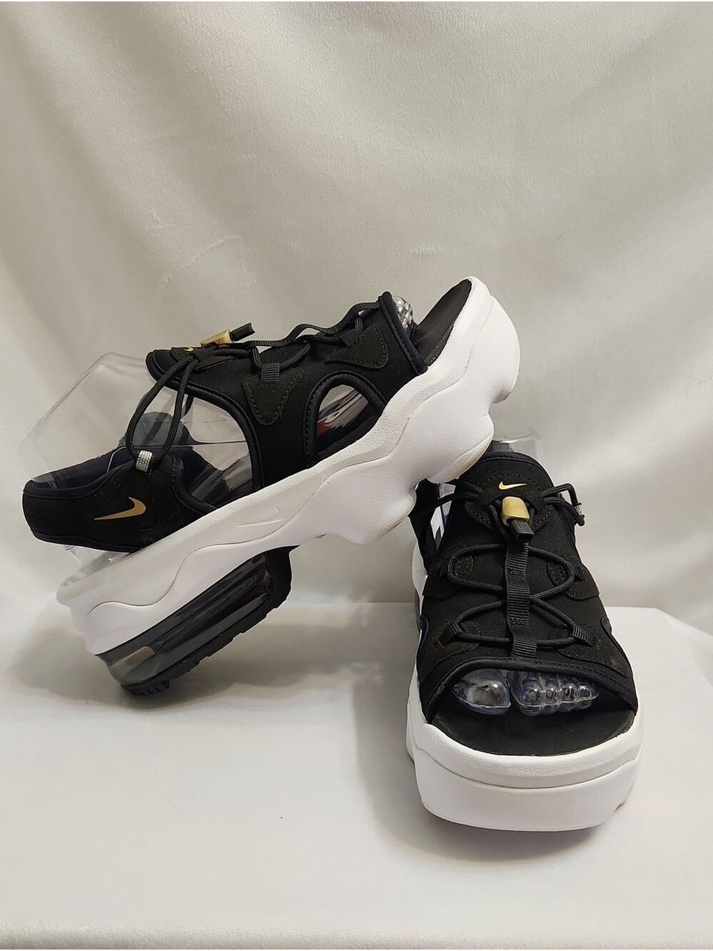 Nike Air Max Koko Black White Platform Sandal Sneakers (W Size 10)